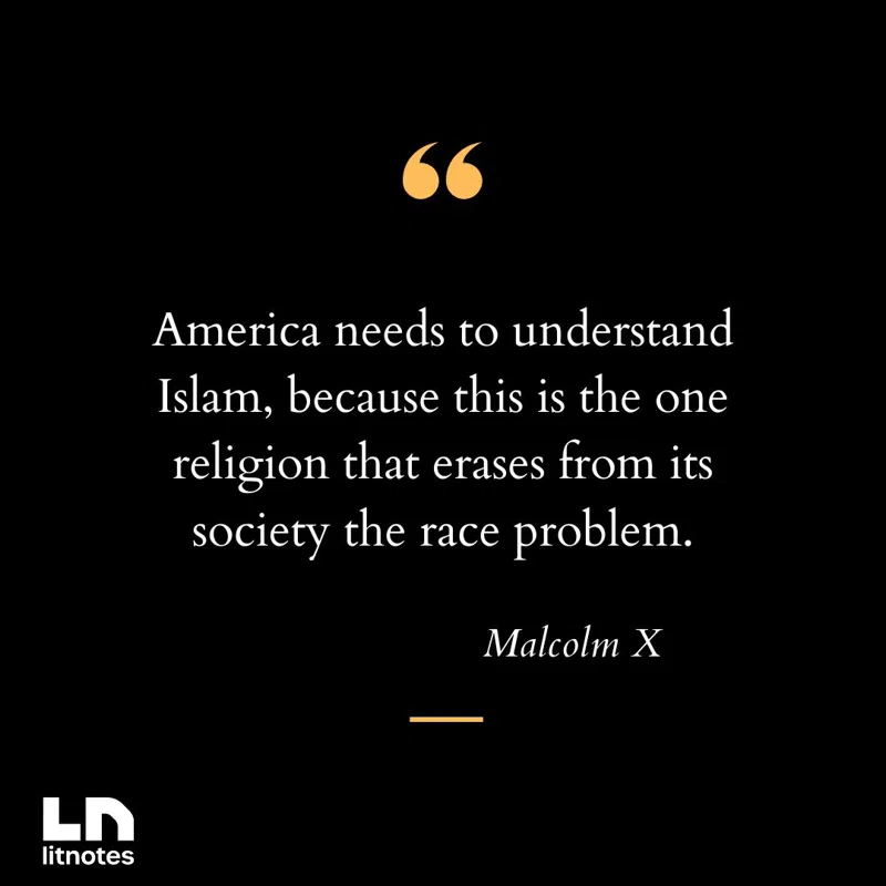 America needs to understand Islam, because this is the one religion that erases from its society the race problem.